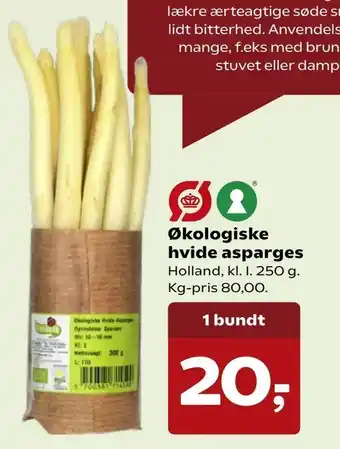 Økologiske hvide asparges