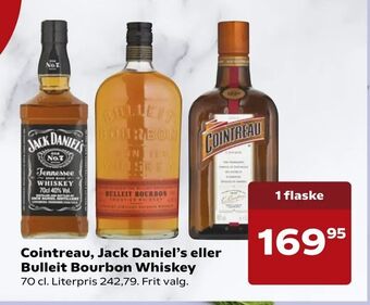 Cointreau, Jack Daniel's eller Bulleit Bourbon Whiskey