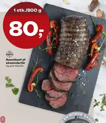 SuperBrugsen Roastbeef af okseinderlår tilbud