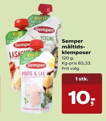 Semper måltidsklemposer