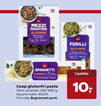 SuperBrugsen Coop glutenfri pasta tilbud
