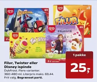 Filur, Twister eller Disney ispinde