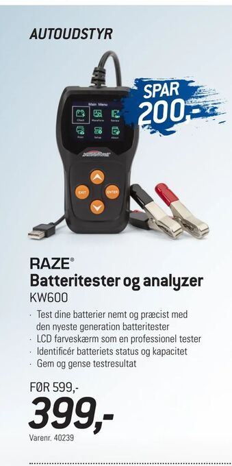 Batteritester og analyzer