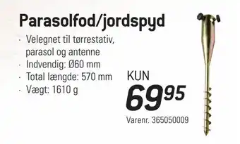 Parasolfod/jordspyd