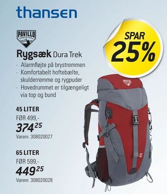 Thansen Rygsæk tilbud