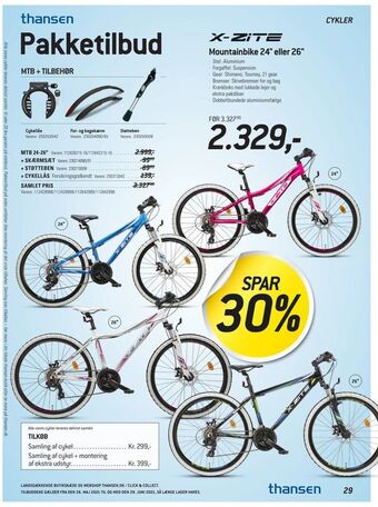 Thansen Mountainbike 24" eller 26" tilbud