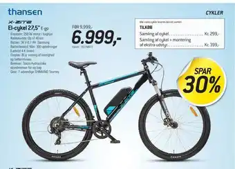 Thansen El-cykel 27,5" E-go tilbud
