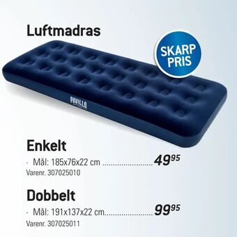 Thansen Luftmadras tilbud