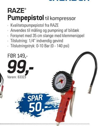 Thansen Pumpepistol tilbud