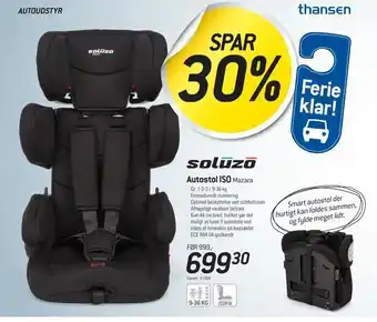 Thansen Autostol ISO tilbud