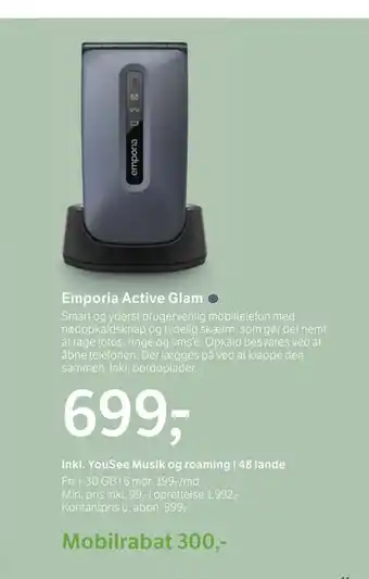YouSee Emporia Active Glam tilbud
