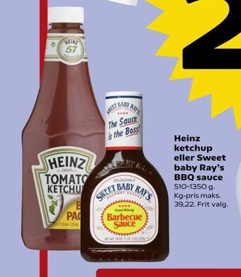 Kvickly Heinz ketchup eller Sweet baby Ray's BBQ sauce tilbud