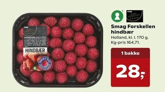 Kvickly Smag Forskellen hindbær tilbud