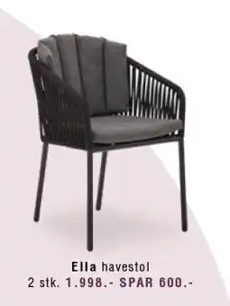 Ilva Ella havestole 2 stk. tilbud