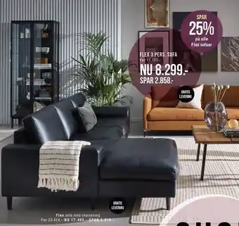 Ilva Flex sofa m. chaiselong tilbud