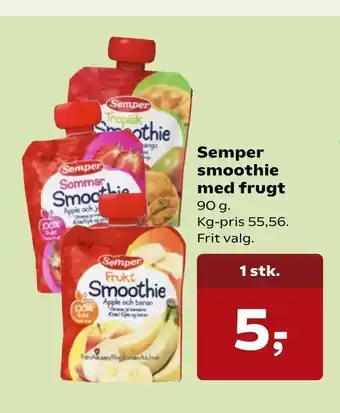Kvickly Semper smoothie med frugt tilbud