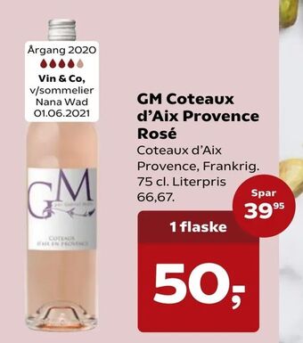 Kvickly GM Coteaux d'Aix Provence Rosé tilbud