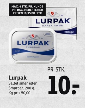 SPAR Lurpak tilbud