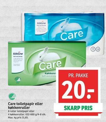 SPAR Care toiletpapir eller køkkenruller tilbud