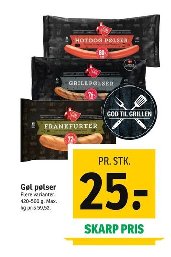 SPAR Gøl pølser tilbud
