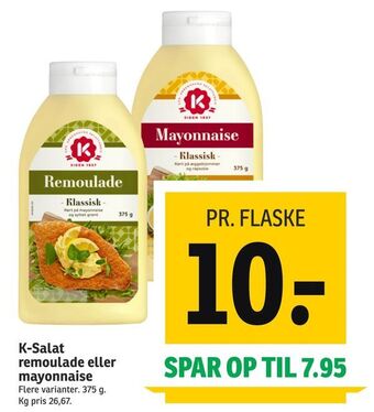 SPAR K-Salat remoulade eller mayonnaise tilbud
