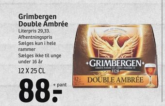 SPAR Grimbergen Double Ambrée tilbud