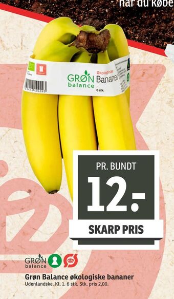 SPAR Grøn Balance økologiske bananer tilbud