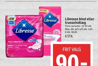SPAR Libresse bind eller trusseindlæg tilbud
