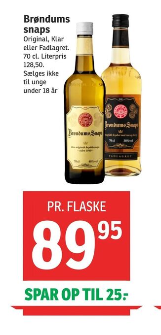 SPAR Brøndums snaps tilbud