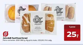 SuperBrugsen Jalm&B fastfood brød tilbud