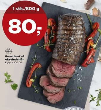 SuperBrugsen Roastbeef af okseinderlår tilbud