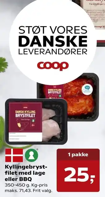 SuperBrugsen Kyllingebrystfilet med lage eller BBQ tilbud