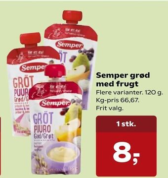 Semper grød med frugt