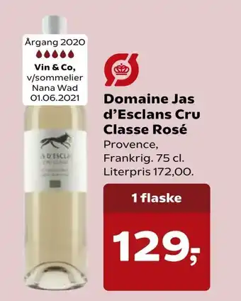 SuperBrugsen Domaine Jas d'Esclans Cru Classe Rosé tilbud