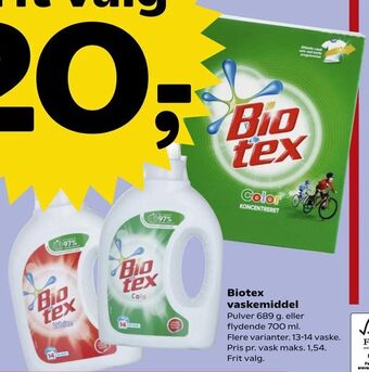 SuperBrugsen Biotex vaskemiddel tilbud