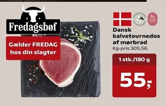 SuperBrugsen Dansk kalvetournedos af mørbrad tilbud
