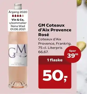 SuperBrugsen GM Coteaux d'Aix Provence Rosé tilbud