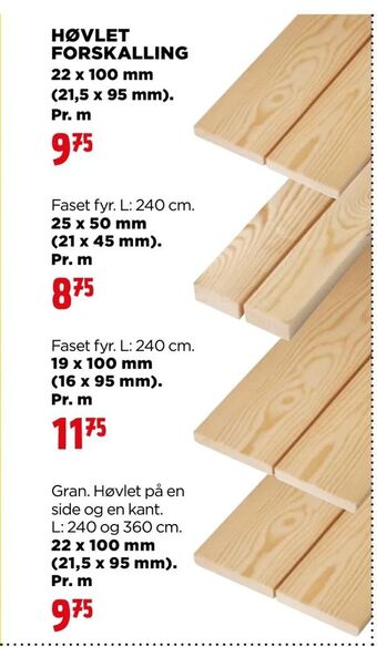 jem & fix Høvlet forskalling tilbud