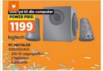 Power Logitech højttaler tilbud