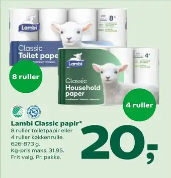 Coop 365 Lambi Classic papir tilbud