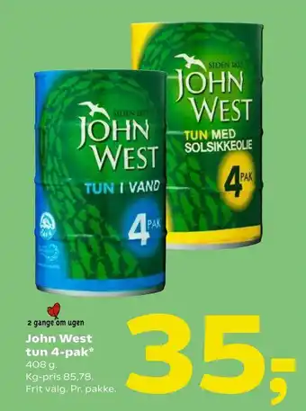 Coop 365 John West tun 4-pak tilbud