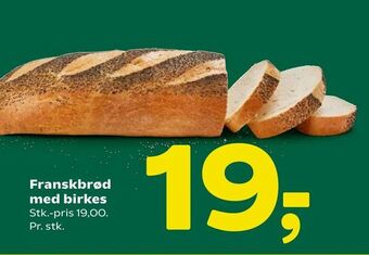 Franskbrød med birkes