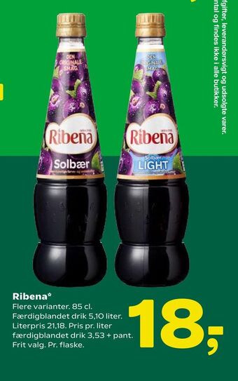 Coop 365 Ribena tilbud