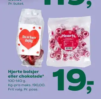 Coop 365 Hjerte bolsjer eller chokolade tilbud