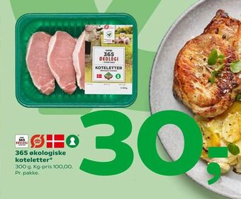 Coop 365 365 økologiske koteletter tilbud