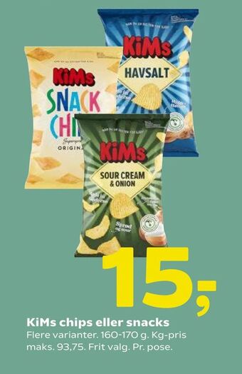 Coop 365 KiMs chips eller snacks tilbud