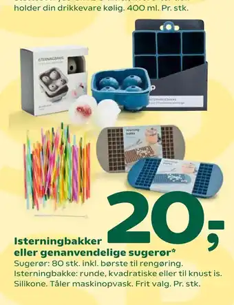 Coop 365 Isterningbakker eller genanvendelige sugerør tilbud