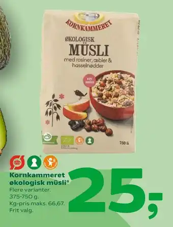 Coop 365 Kornkammeret økologisk müsli tilbud