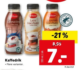 Lidl Kaffedrik 330ml tilbud
