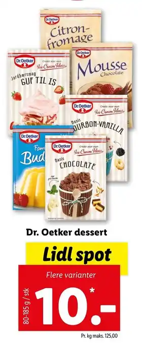 Lidl Dr. Oetker Dessert 80-185g tilbud